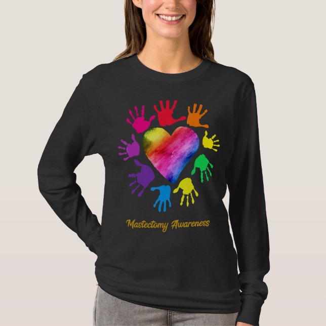 T-shirt Mastectomie Sensibilisation Mains Mastectomie (Devant)