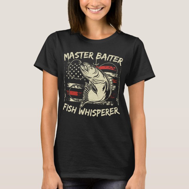 T-shirt Master Baiter Fish Whisperer Funny Fishing (Devant)