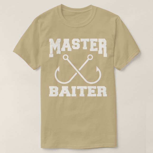 T-shirt Master Baiter Fisherman Mens Funny Bass Fishing L (Design devant)