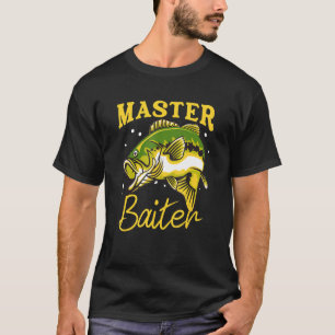 T-shirt Master Baiter Funny Fisherman Mème Basse Pêche