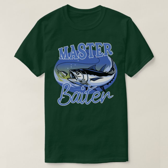 T-shirt Master Baiter Funny Pêcheur Mème Masse Basse Pêche (Design devant)