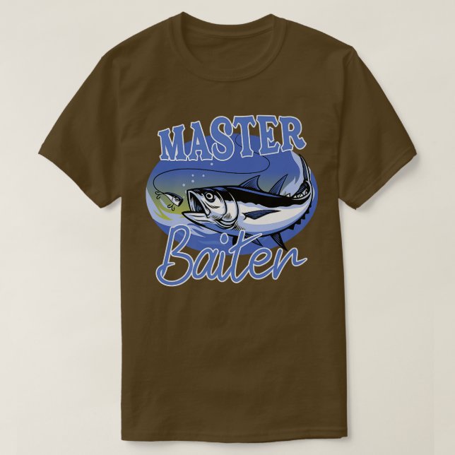 T-shirt Master Baiter Funny Pêcheur Mème Mème Basse Pêche  (Design devant)