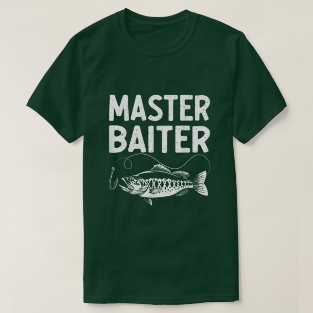 T-shirt Master Baiter Funny Pêcheurs Plaisanterie Pour Pêc (Design devant)