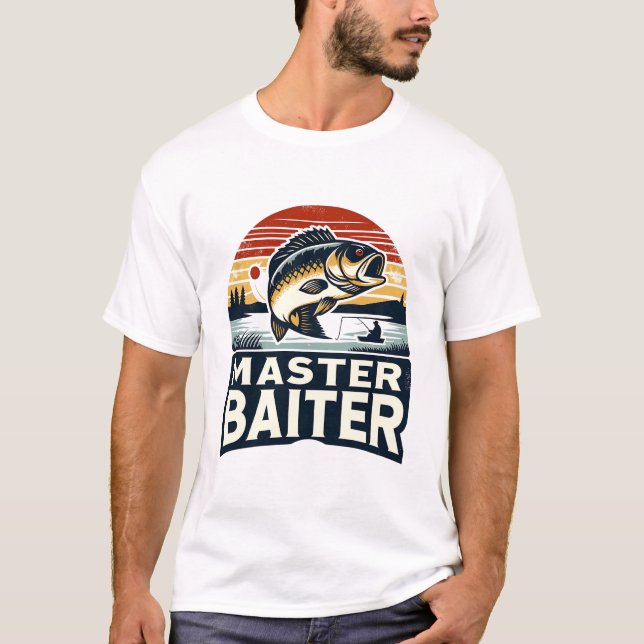 T-shirt Master Baiter, Humour de pêche (Devant)
