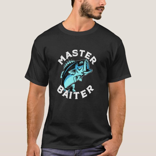 T-shirt Master Baiter Pêcheur papa grand-père (Devant)