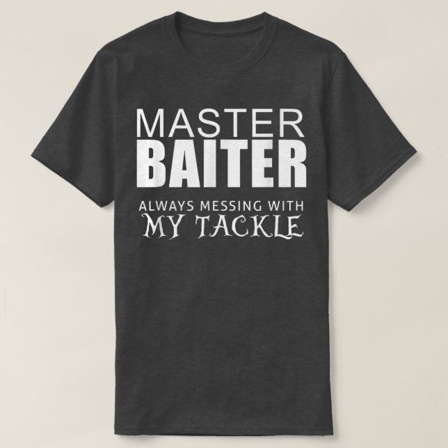 T-shirt Master Baiter Premium Funny Fishing  (Design devant)