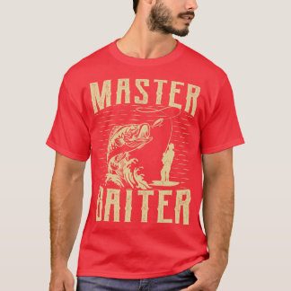T-shirt Master Baiter Retro Vintage Sunset Funny Pêche G