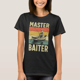 T-shirt Master Baiter Vintage Funny Bateau Pêche Amateurs