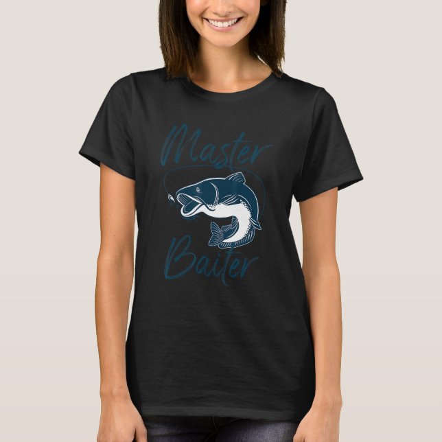 T-shirt Master Baiter Wels Catfish Hunter Fisherman Fisher (Devant)
