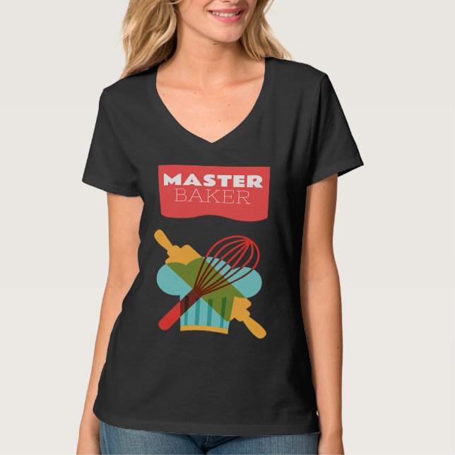 T-shirt Master Baker Kitchen Baking (Devant)