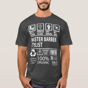 T-shirt Master Barber Stylist Multitâche Offre d'emploi Ar