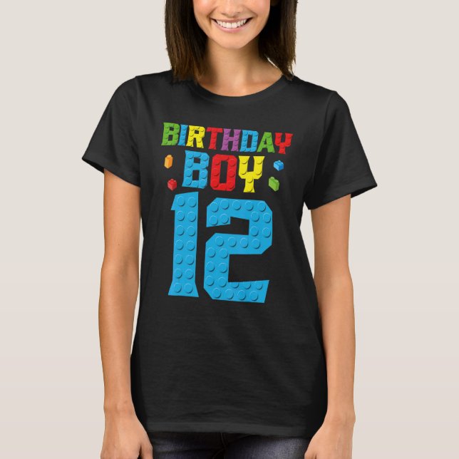 T-shirt Master Builder 12e anniversaire garçon 12 ans bâti (Devant)