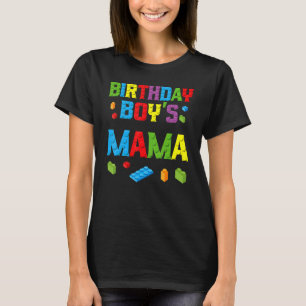T-shirt Master Builder Birthday Boy's Mama Building Bricks