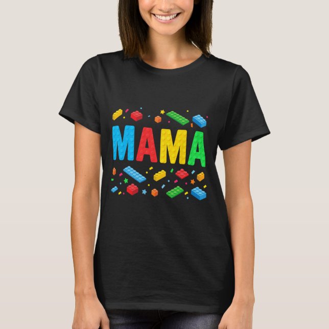 T-shirt Master Builder Blocs de briques Blocs drôle Mère (Devant)