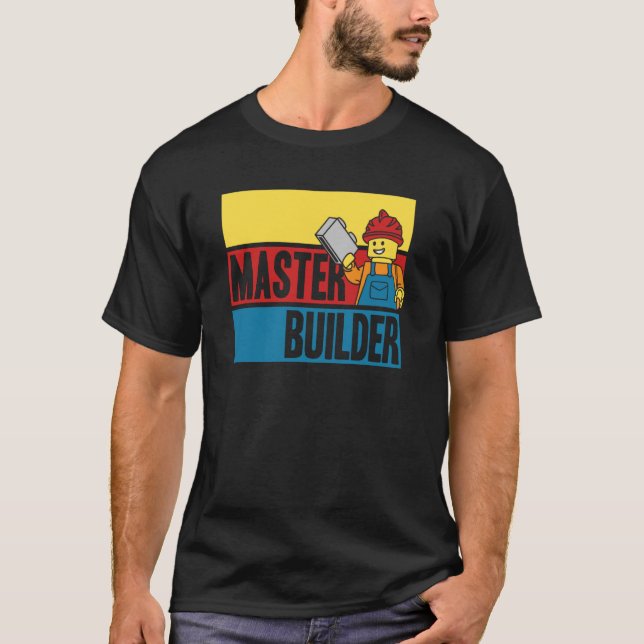 T-shirt Master Builder Building Blocks Men Women Youth (Devant)