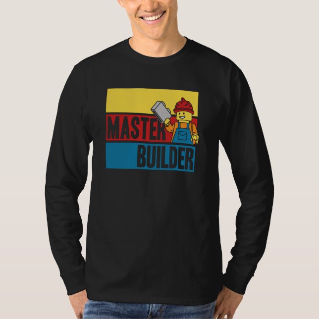 T-shirt Master Builder Building Blocks Men Women Youth (Devant)
