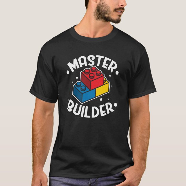 T-shirt Master Builder Building Blocks Men Women Youth  4 (Devant)