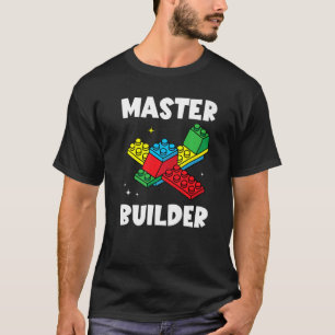 T-shirt Master Builder Kids Building Blocks Brick Toy Mast