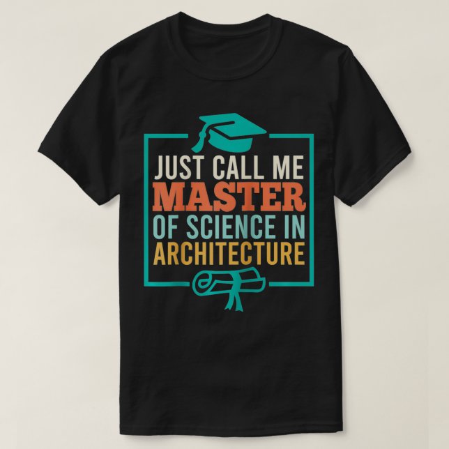T-shirt Master en architecture Diplôme Architecte Cadeau (Design devant)