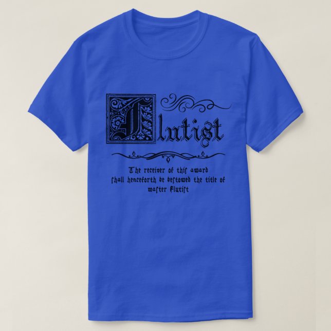 T-shirt Master Flutiste médiéval (Design devant)