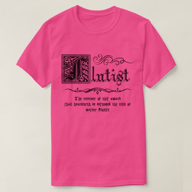 T-shirt Master Flutiste médiéval (Design devant)