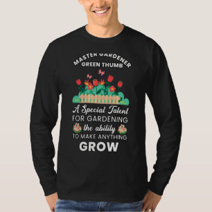 T-shirt Master Gardener Green Thumb Talent spécial Gardeni