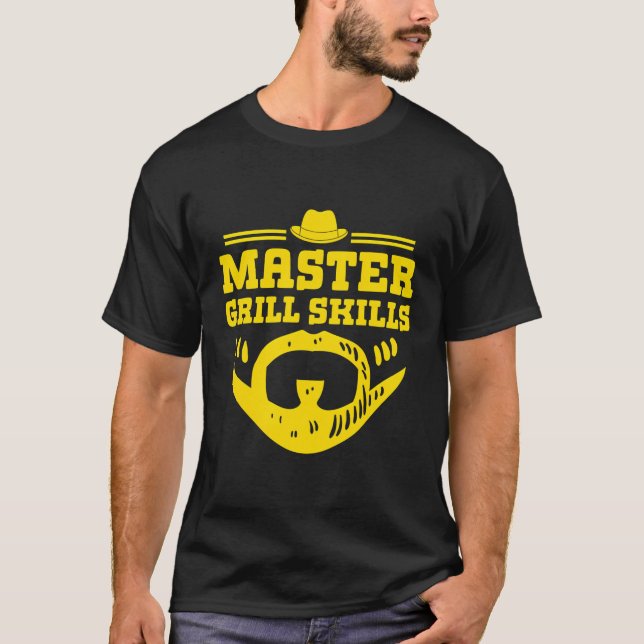 T-shirt Master Grill Compétences Foin Papa Nourriture Love (Devant)
