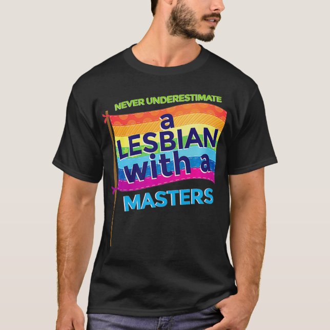 T-shirt Master Lesbienne Degré Funny MSW Graduation Cadeau (Devant)