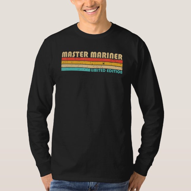 T-shirt Master Mariner Titre du travail Profession Anniver (Devant)