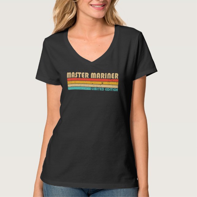 T-shirt Master Mariner Titre du travail Profession Anniver (Devant)