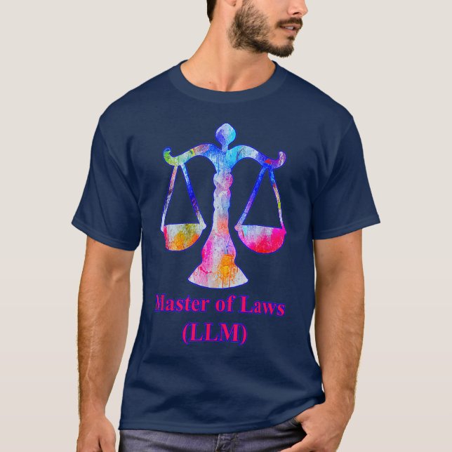 T-shirt Master of Laws LLM Law Degree Lawyers Scales Of (Devant)