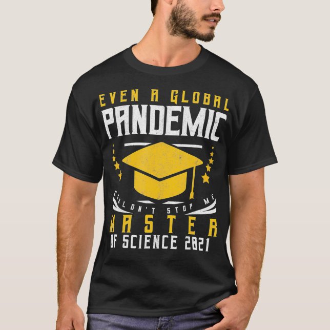 T-shirt Master Of Science 2021 Masters Diplôme G (Devant)