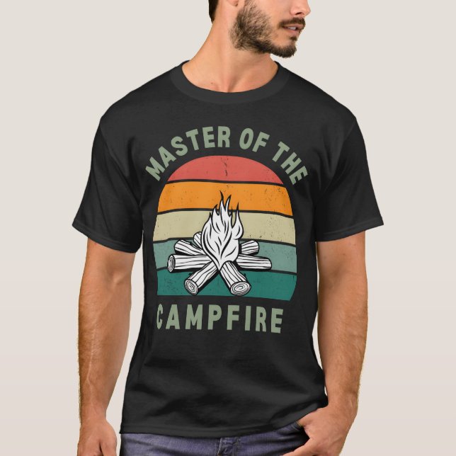 T-shirt MASTER OFHE CAMP FIRE vintage (Devant)