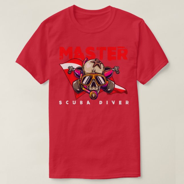 T-shirt Master Scuba Diver plongeur plongée cadeau (Design devant)