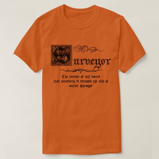 T-shirt Master Surveyor Médiéval (Design devant)
