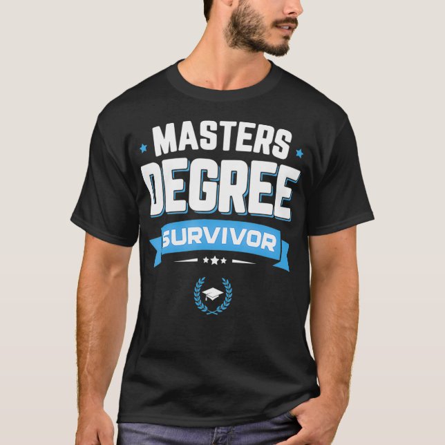 T-shirt Master Survivor Funny Graduation School G (Devant)