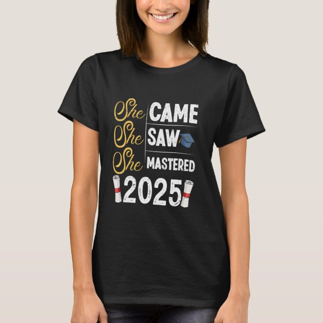 T-shirt Master's Degree ELLE EST VENUE VOIR MASTERED 2025  (Devant)