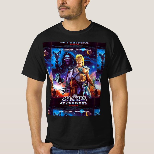 T-shirt Masters Of The Universe 80s Movie He Man Scifi (Devant)