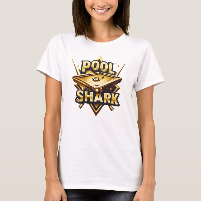 T-shirt Masterstroke : Requin de piscine sur table (Devant)