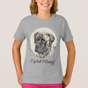 T-shirt Mastiff anglais (Brindle) Peinture - Chien Art T-S