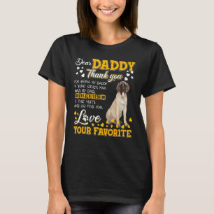 T-shirt Mastiff Anglais Cher Papa Merci D'Être Mon