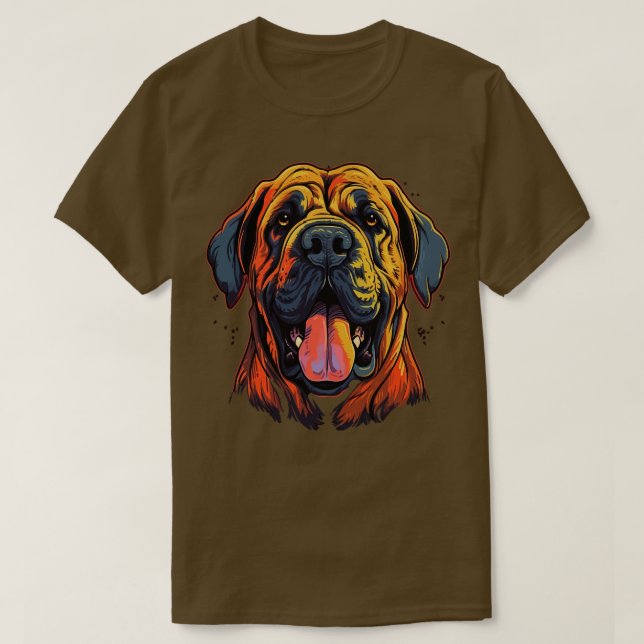 T-shirt Mastiff anglais souriant (Design devant)