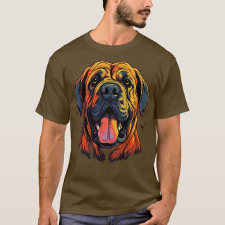 T-shirt Mastiff anglais souriant