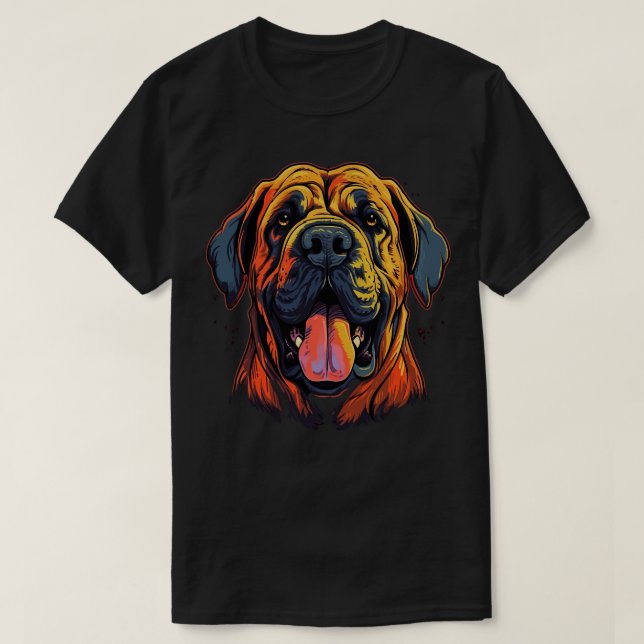 T-shirt Mastiff anglais souriant (Design devant)