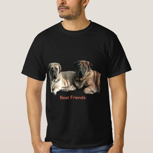 T-shirt Mastiff Best Friends (Devant)