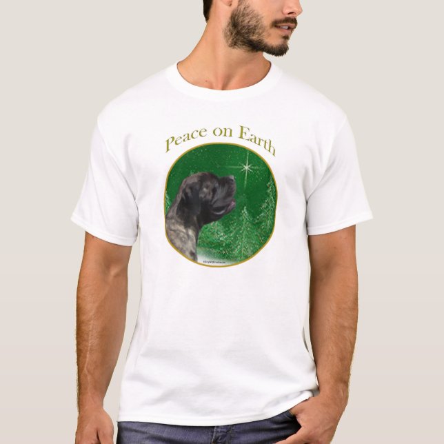 T-shirt Mastiff (brindle) Paix (Devant)