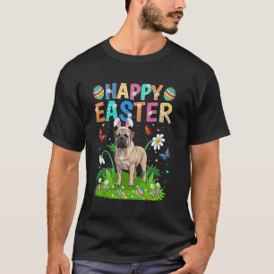 T-shirt Mastiff Chien Joyeuses Pâques Chasse aux œufs Lapi