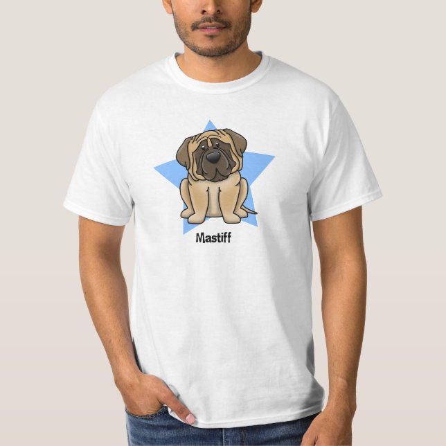 T-shirt Mastiff d'étoile de Kawaii (Devant)