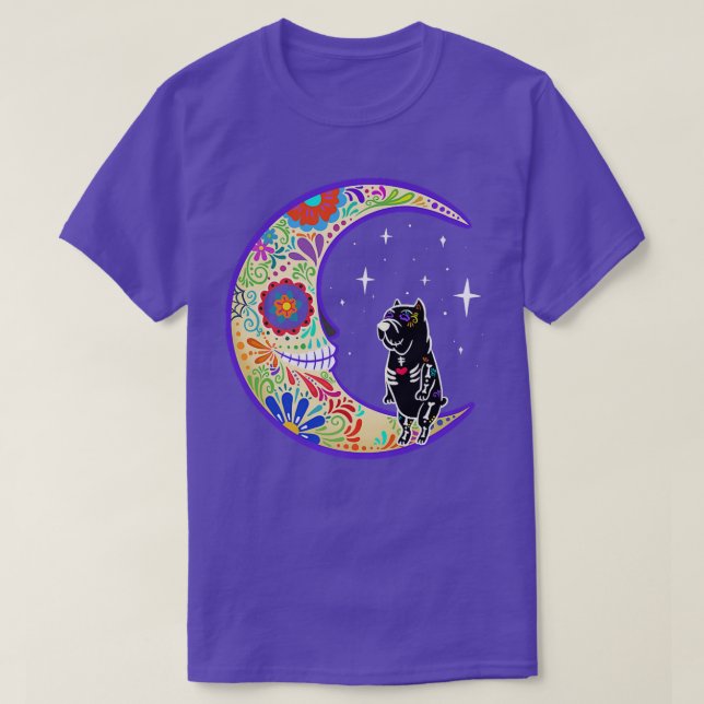 T-shirt Mastiff Dia de Los Muertos Skeleton  (Design devant)