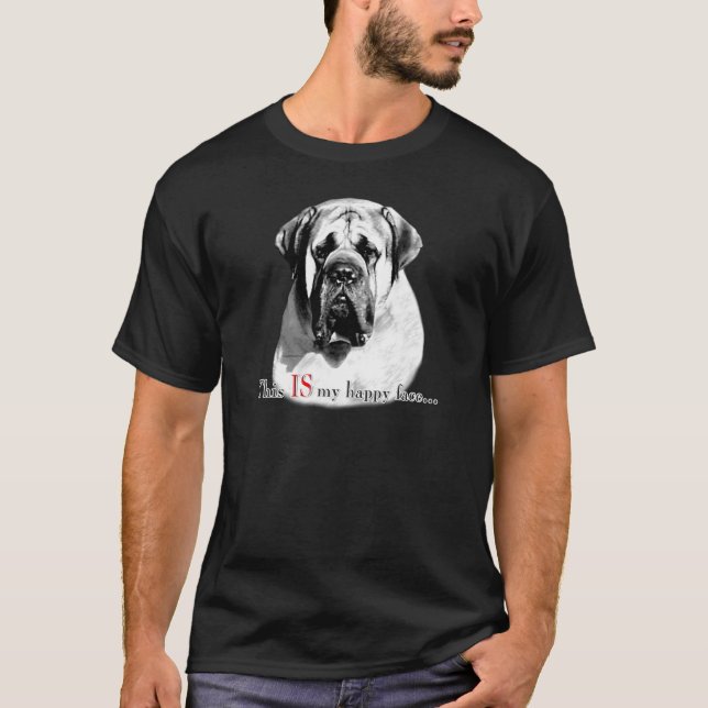 T-shirt Mastiff Joyeux visage (Devant)